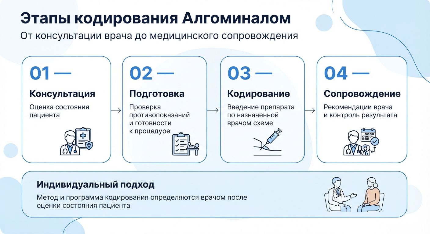 Кодирование препаратом «Алгоминал» в Артёме инфографика